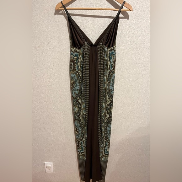 Rozae Nichols Vintage Y2K Indie Boho Paisley 100% Silk Maxi Dress USA Size Small - Picture 11 of 16